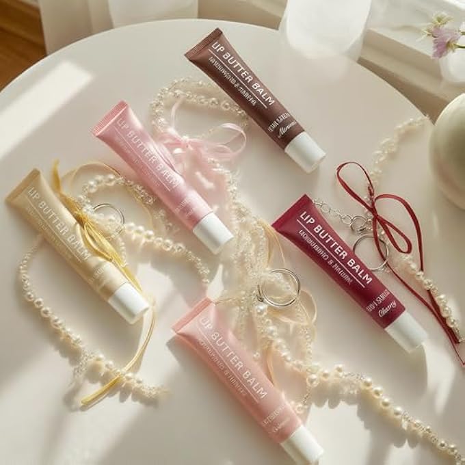 SAM SUGAR LIP BALM WITH KEYCHAIN HYDRATING TINTED LIP GLOSS, MOISTURIZING LIP BUTTER BALM WITH NATURAL SHINE, NON-STICKY LIP CARE FOR DRY LIPS (PINK) - Image 2